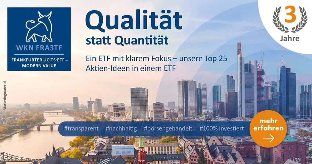 Mit dem Frankfurter UCITS-ETF - Modern Value vom Europa-Comeback profitieren