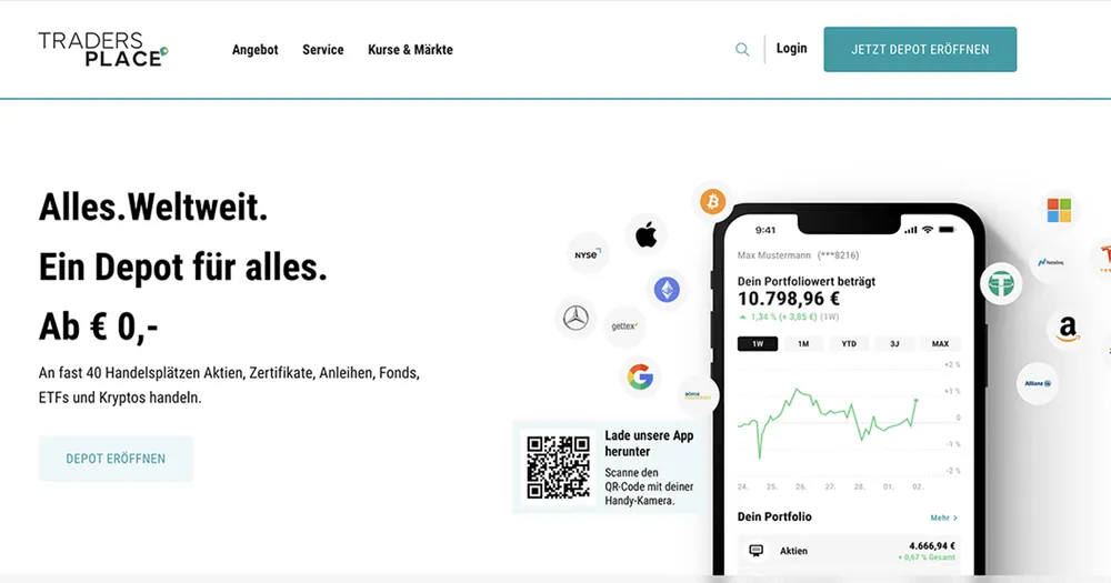 Neuer Neobroker: Traders Place geht mit Full-Package-Angebot an den Start