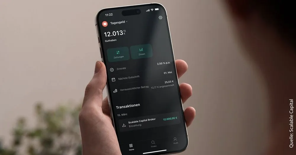 Scalable startet Tagesgeld mit 2,50 Prozent Zinsen – besser als Trade Republic?