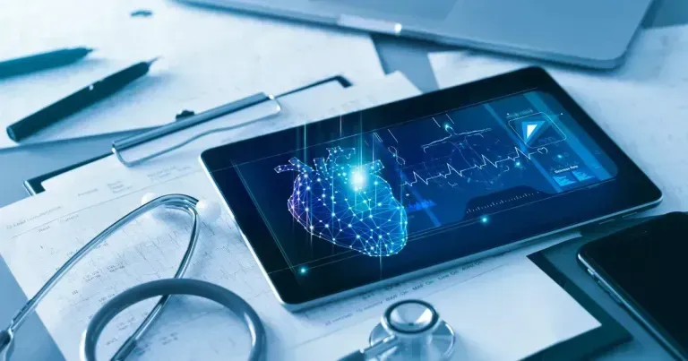 Bild von Digitaler Gesundheit über ein Tablet