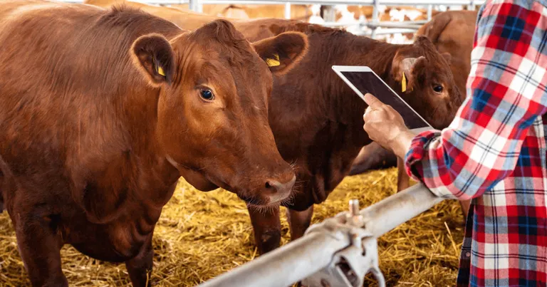 Bild in einem Kuhstall